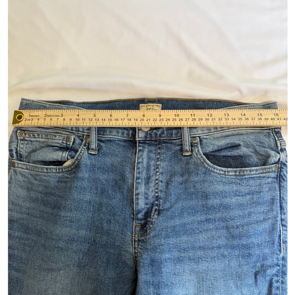 J.Crew 250 Slim Fit Jeans Mens 33x32 Medium Wash Blue Denim Pants - Picture 6 of 9